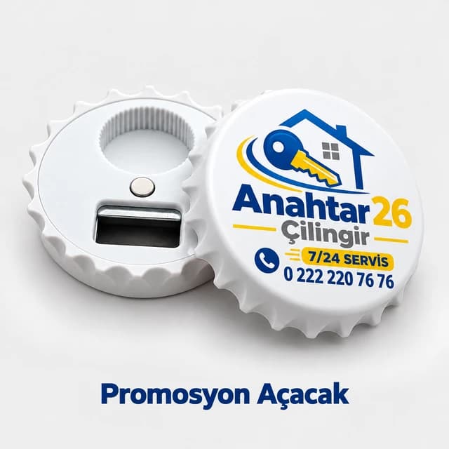 Çilingir için anahtar ve ev figürlü logo, servis telefonu baskılı kapak formlu açacak