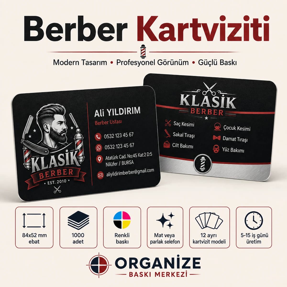 Berber kartviziti örnek tasarımı
