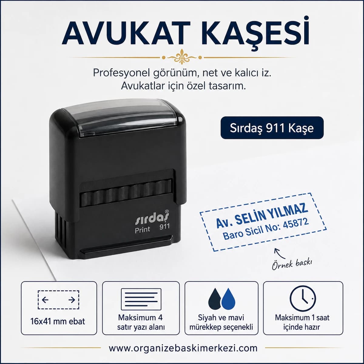 Avukat Kaşesi Sırdaş 911 16x41 mm