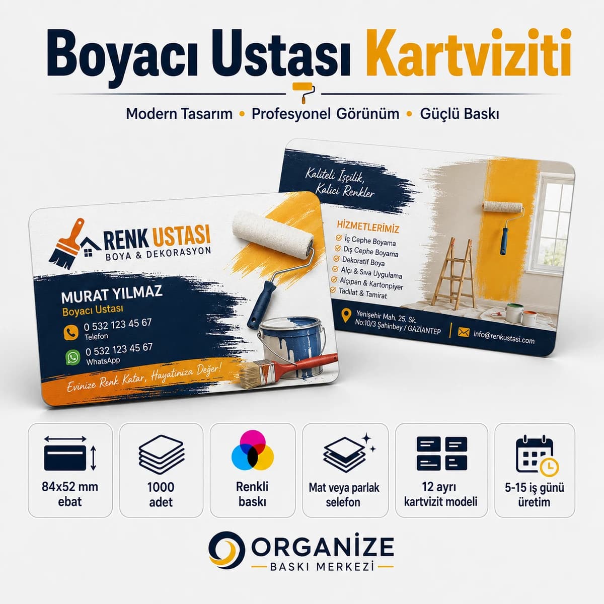 Boyacı Ustası kartviziti örnek tasarımı