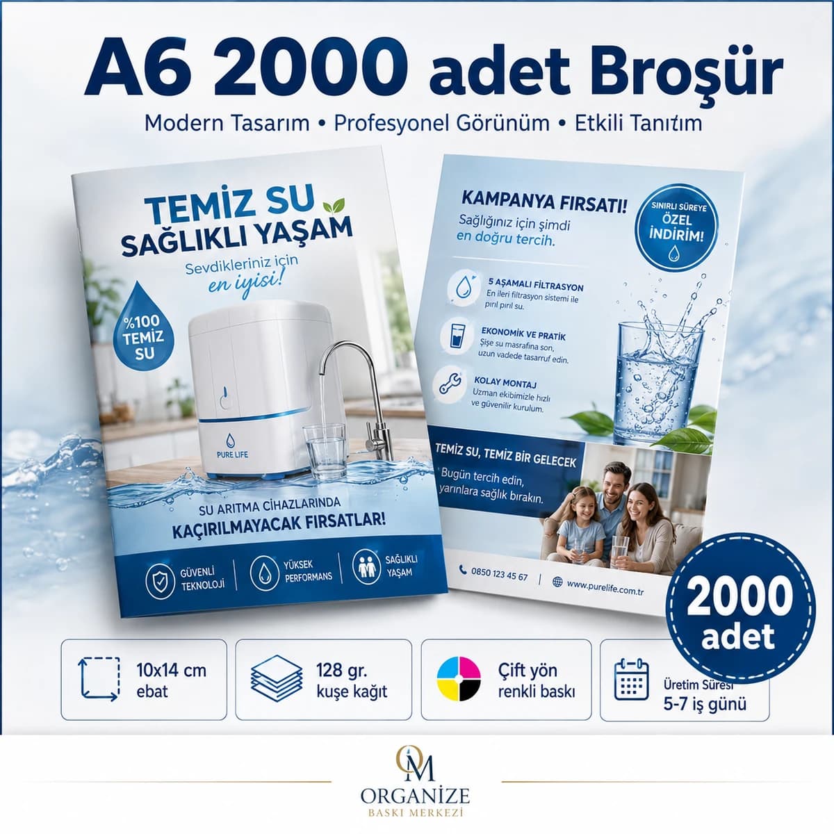 A6 2.000 adet broşür baskı örneği - Organize Baskı Merkezi