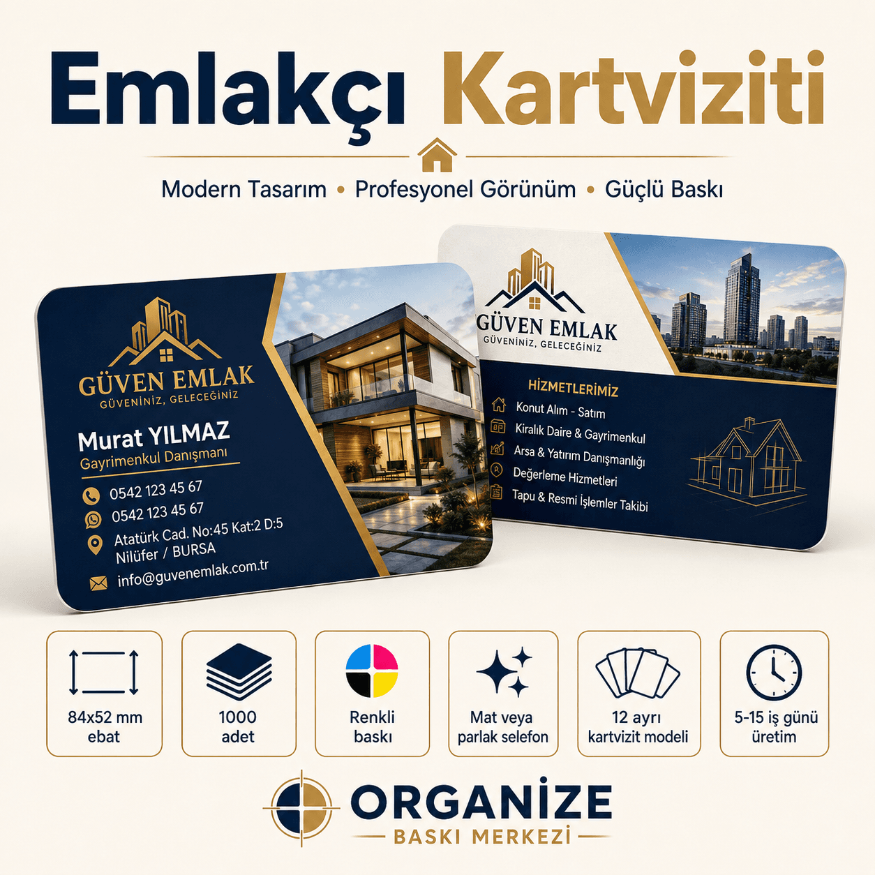 Emlak & Gayrimenkul Kartvizitleri