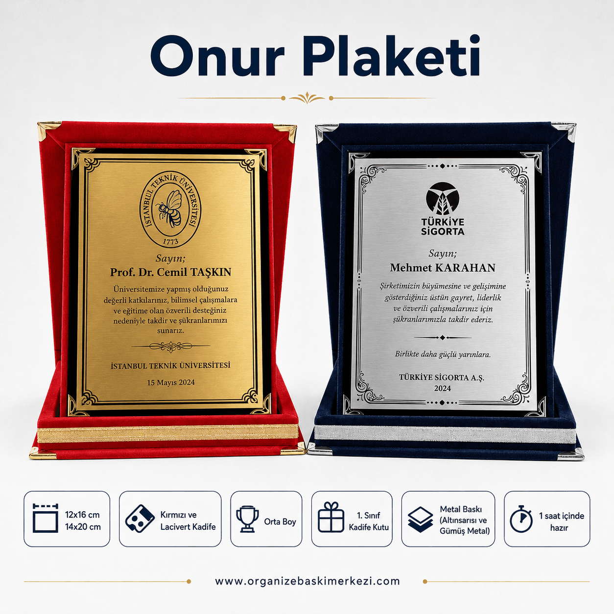Teşekkür ve Onur Plaketleri