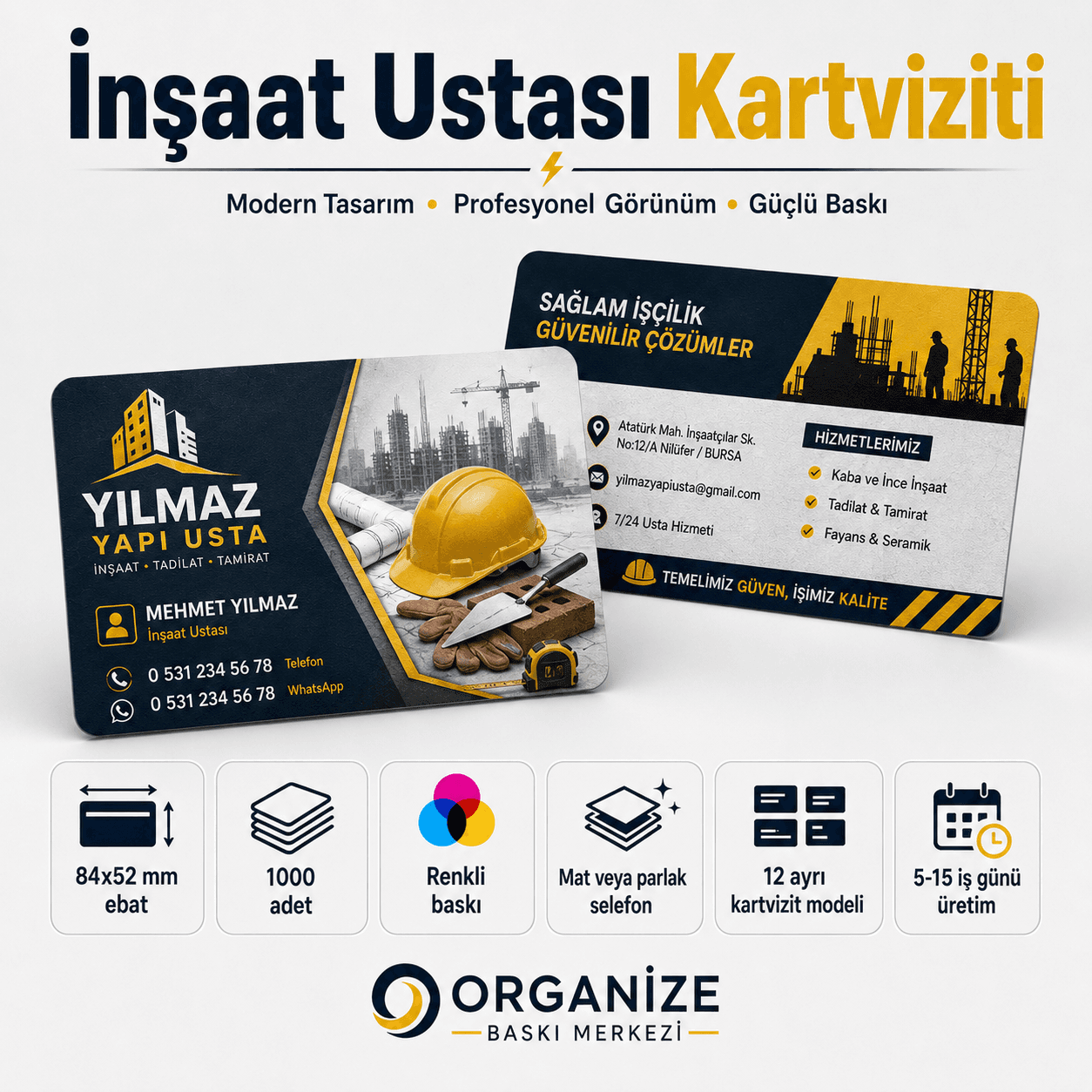 İnşaat & Yapı Kartvizitleri