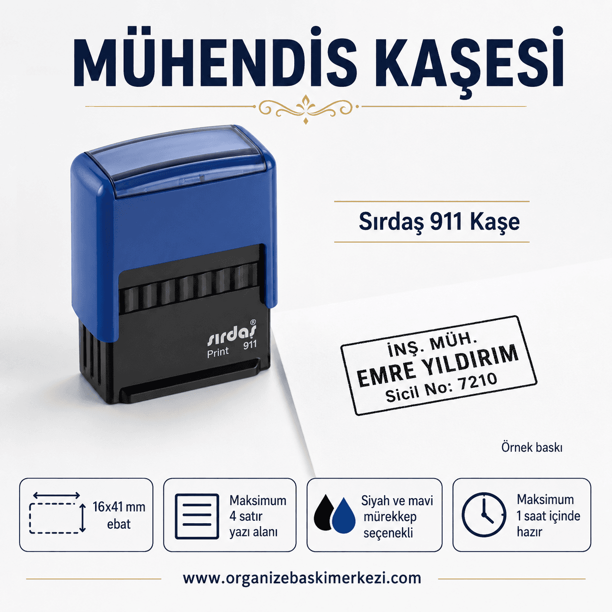 Mühendis Kaşesi Sırdaş 911 16x41 mm