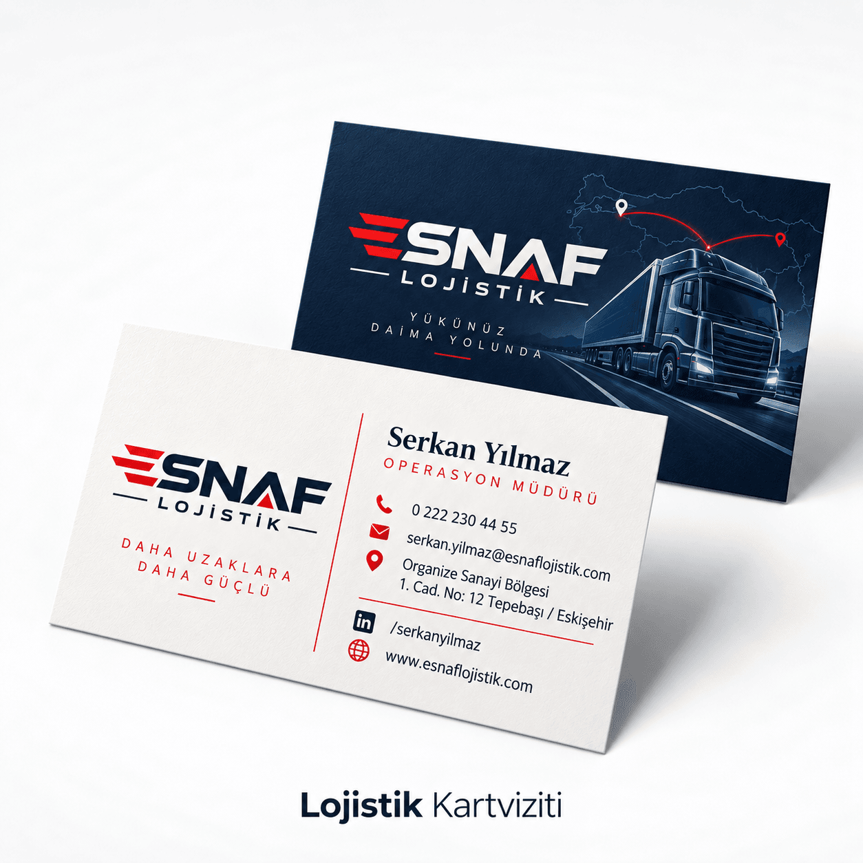 Lojistik firması için kartvizit örneği