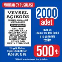 Muhtar Oy Pusulası - 2000 adet