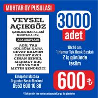 Muhtar Oy Pusulası - 3000 adet