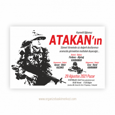 Askerler Sünnet Davetiye