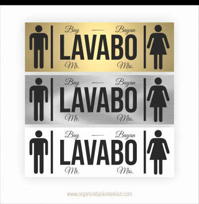 Bay Bayan Lavabo Tabelası