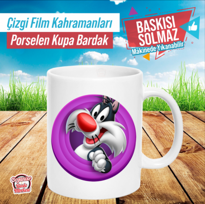 Çizgi Film Kahramanları Kupa Bardak