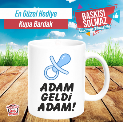 Erkek Bebek Hoş Geldin Kupa Bardak