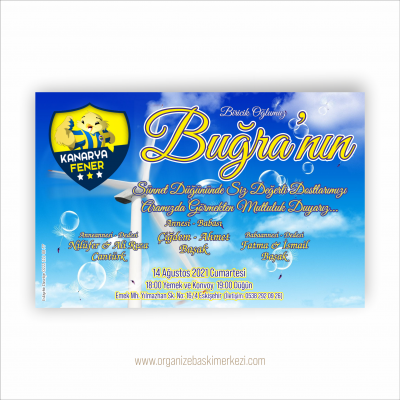 Fener Kanarya Sünnet Davetiye