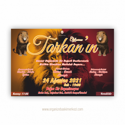 Galatarasay Aslan Yatay Sünnet Davetiye