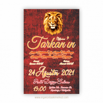 Galatarasay Kırmızı Sünnet Davetiye