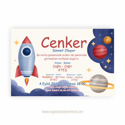 Geometrik Uzay Sünnet Davetiyesi