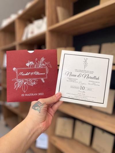 Kare Düğün Davetiyesi 13