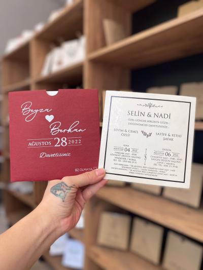 Kare Düğün Davetiyesi 14