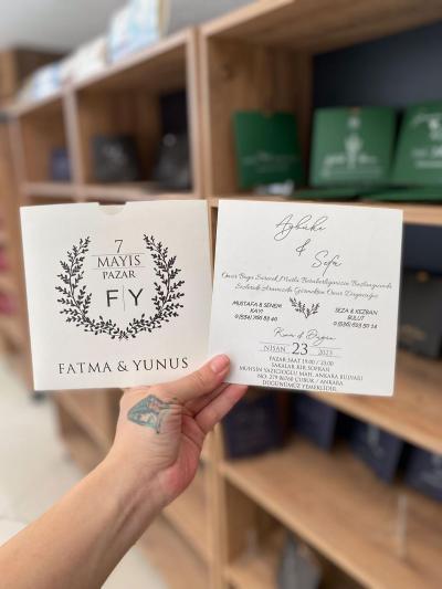 Kare Düğün Davetiyesi 40