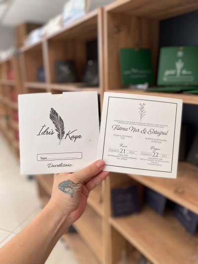 Kare Düğün Davetiyesi 6